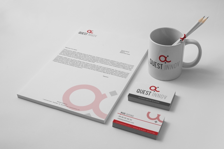 creation logo landes agence communication quest innov