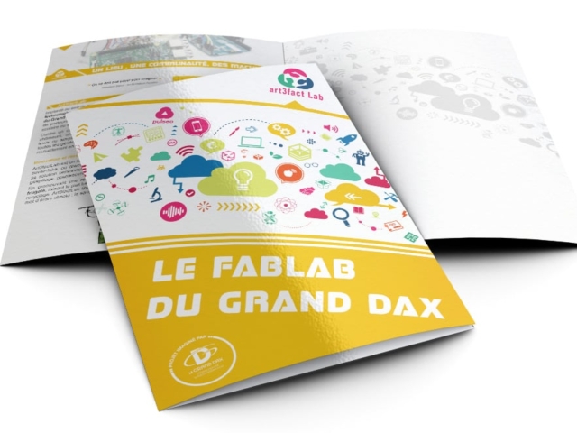 creation plaquette agence communication dax fablab