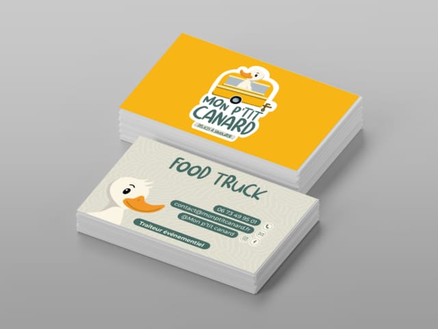 Cartes de visite pour un food truck
