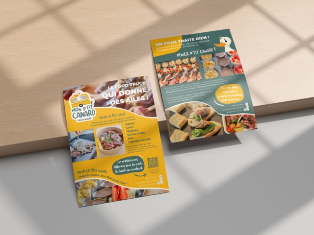 Menu d'un food truck proposant des plats savoureux.