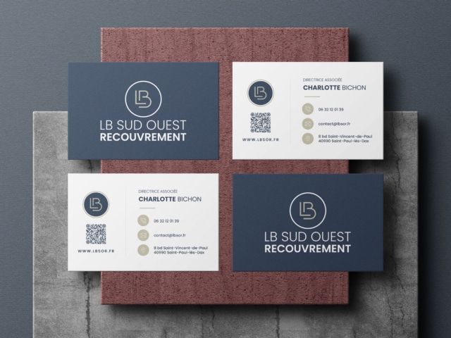 Cartes de visite de LB Sud Ouest Recouvrement.