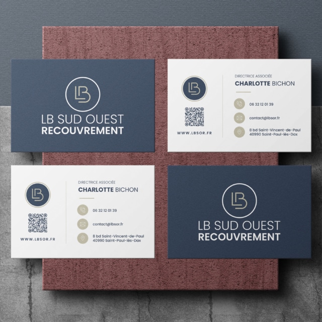 Cartes de visite de LB Sud Ouest Recouvrement.