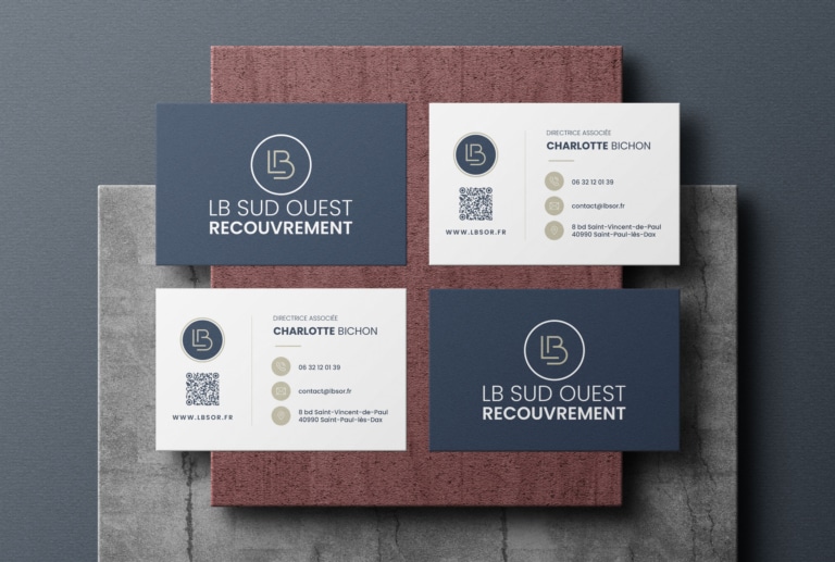 Cartes de visite de LB Sud Ouest Recouvrement.