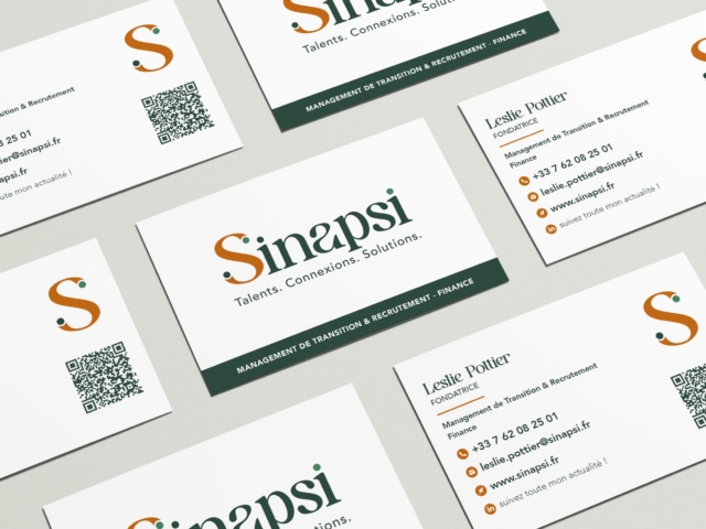 Cartes de visite Sinapsi, management transition finance