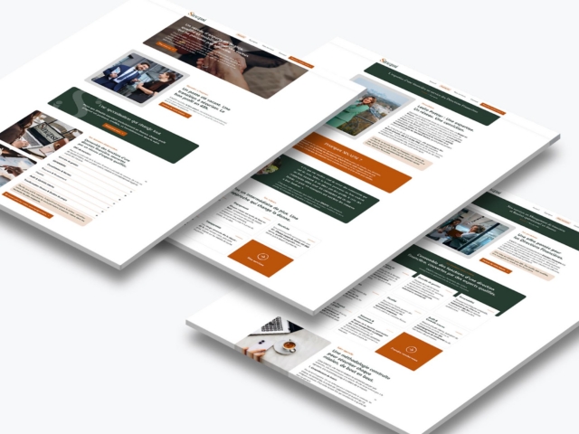 Maquettes de site web corporate en perspective
