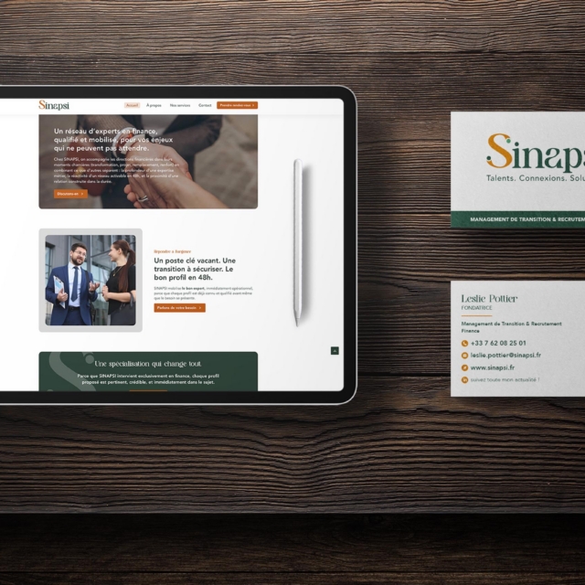 Site vitrine WordPress Sinapsi réalisé par une agence web à Dax
