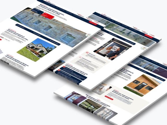 Maquettes de site web pour menuiserie